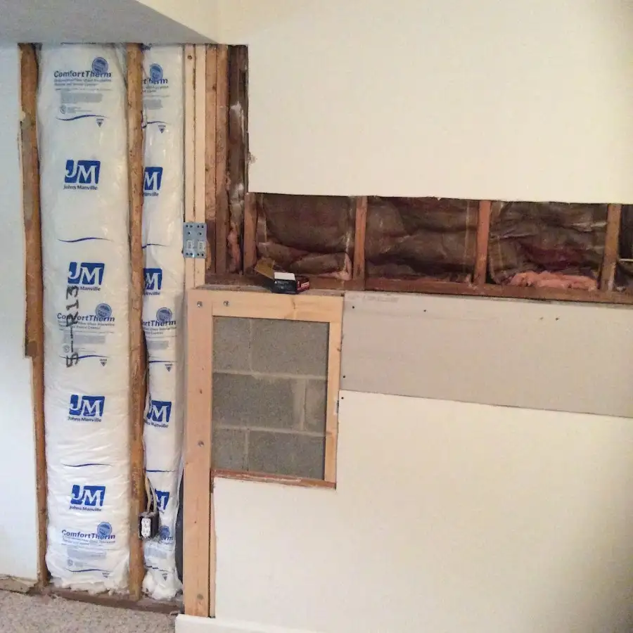 Wall insulation replacement during Contents Cleaning & Restoration in Jacksonville